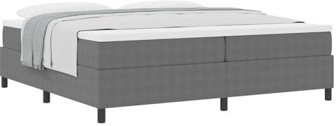 vidaXL Bäddfjäder Ljusgrå och vit. 200 x 200 cm Kordread tyg