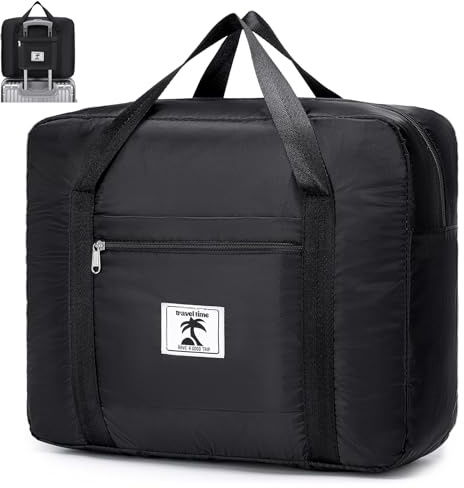 SUCIKORIO 40x30x10cm Lufthansa KLM Air France Jet 2 Handgepäck Tasche für Flugzeug, Wasserdicht Oxford Reisetasche Faltbare Cabin Bag 12L Klein Carry On Luggage Für Weekender, Reisen, Schwarz