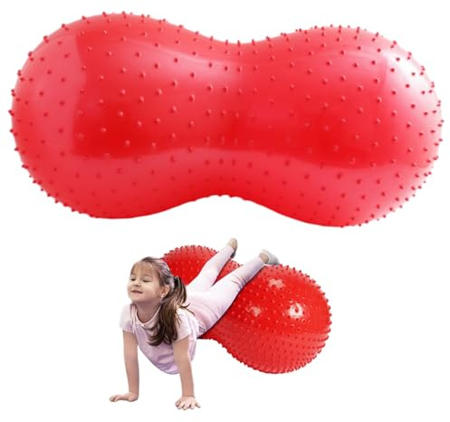 Peanut Ball, 35x18 Inch PVC Inflatable Yoga Ball for Pregnancy with Pump & Spot, Anti Burst Safe Fitness Equipment for Home, Gym, Occupational Physical Aids