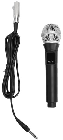 Lazmin112 -Mikrofon, Trådbunden och Trådlös Handhållen Dynamisk Mikrofon med Smart Brusreducering, för Hemmakaraoke Utomhussånginspelningsmöten