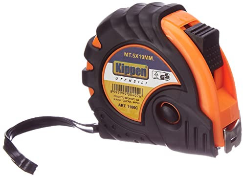 Kippen 1160C - Flexómetro con caja de ABS y cinta de acero, longitud 5 m.