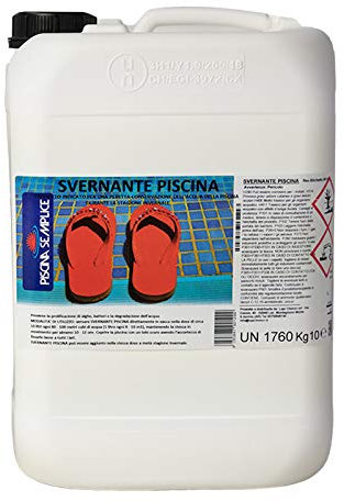 Lapi - 10 kg Svernante per Piscina Liquido. Permette Il Mantenimeto Corretto dell'Acqua Durante Il Periodo di Non Utilizzo. Prodotto in Italia da Azienda certificata