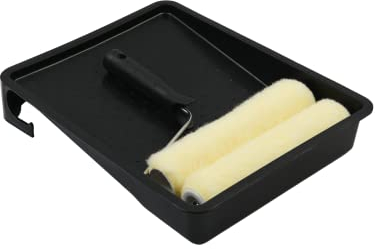 Maxim 9 Paint Roller and Tray Set with 2X Medium Pile Roller Sleeve for Painting Walls & Ceilings, 9 inch Metal Frame with Plastic Handle - Huge Multi-Buy Savings Available!!!