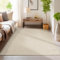 Homebyhome Langlebiger Teppich Cut-Loop Beige 240 x 340 cm - Kurzflor Schlingenteppich für Wohnzimmer, Schlafzimmer, Küche - Dekorativer Melierter Struktur Einfarbig