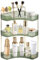 Makeup Organizer Bathroom Countertop Shelf: Large Capacity Stackable Perfume Organizer Spacious Design Lipstick Eyeshadow Brushes Storage Display Box, for Vanity Dresser (3-Tier,Green)