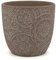 Vimin Box Pot en terre cuite Café Décoré | Diamètre 13,5 cm | Pot pour plantes d'intérieur et d'extérieur | Porte-pot élégant pour maison, jardin, balcon (1, M coffee)