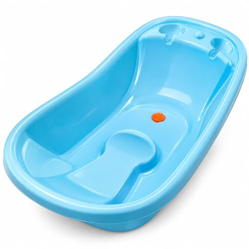 Large Plastic Baby Bath Tub Newborn Infant Toddler Shower Blue Home Bathing