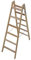 Sprossen-DoppelLeiter, (Holz), Arbeitshöhe 3,05 m,Standhöhe 1,75m, Leiternlänge 1,78m, 10 kg