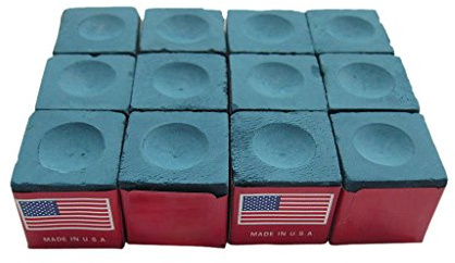 Master Billiard/Pool Cue Chalk Box, 12 Cubes, Blue