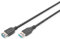 DIGITUS USB 3.2 Gen1 extension cable – 1.8 m – USB A (plug) to Type A (socket) – 5 Gbps – for printers, card readers, keyboards, cameras, hubs – black