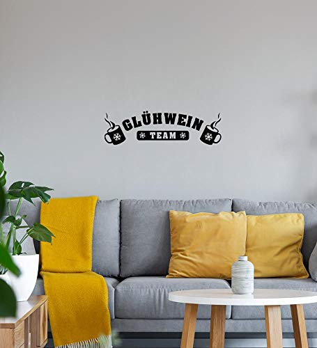 Shirt84.de - Adesivo da parete con tazza di vin brulé, 40 x 12 cm