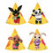 8Pk Bing Paper Cone Hats