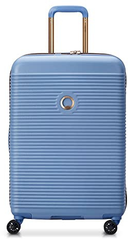 DELSEY Paris - Freestyle - Valise soute Rigide 66 cm x 44 cm x 28 cm - roulettes silencieuses - Coque légère et Solide - 70 L - L - Bleu Ciel