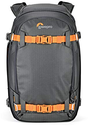 Lowepro Whistler 350 AW II, 4-Season Camera Backpack with Recycled Fabrics, All Weather Cover, Camera Bag for Professional Use, Fits 13” Laptop, Insert Pads, Pro Mirrorless or DSLR Case, Grey