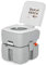 TANGZON 20L Portable Toilet, Outdoor Flushing Toilet with Removable Tank & Anti-Leak Sealing Valve, Compact Porta Emergency Toilet for Camping Road Trip (T-Shaped Flush Pump, with Level Indicator)