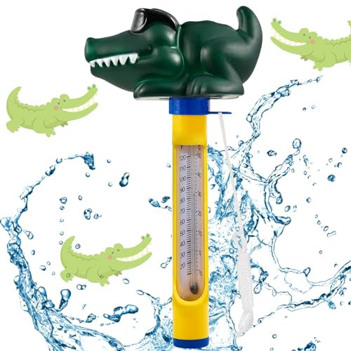 Pool Thermometer,Pool Thermometer Bruchfest Schwimmendes Wasserthermometer Cartoon-Wassertemperatur thermometer poolthermometer mit Seil für Pools Spas