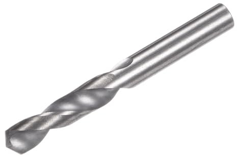 sourcing map Solid Carbide Drill Bit, 5.5mm (0.217) YG6X/C3 Micro-Grain Tungsten Carbide Jobber Twist Drill Bits Straight Shank for Drilling Stainless Steel Aluminum Metal Plastic