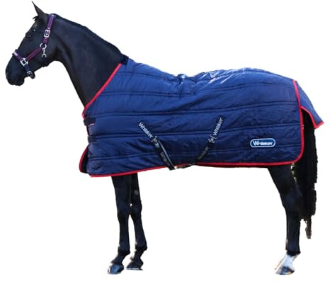 Whitaker - Couverture de Box pour Chevaux RASTRICK V2 (168 cm) (Bleu Marine)