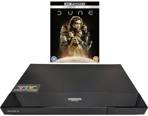 MultiRegionMagic Blu-ray Player Compatible with Sony UBP-X700/K Multi-Region, Blu-ray A, B & C and DVD 0-8, 4K Ultra HD - 2D/3D - Dolby Vision - UBPX700K With Dune 4K UHD disc.