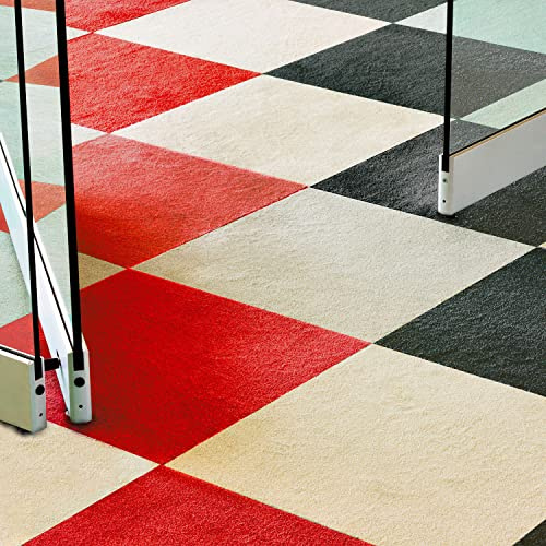 OLIVO.Shop | Dama Moquette quadrotte autoadesive Certificate, Piastrelle Moquette Adesiva 40x40 cm - Kit 12 Pezzi (1,92 Mquadri), 4 Colori (Beige)