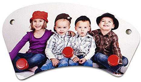 Wandgarderobe für Kinder mit Foto und Text Name selbst gestalten und personalisieren, Kinderwandgarderobe, Garderobe, Kleidergarderobe, Kindergarderobe, Kleiderhaken, Kinderzimmer Junge Mädchen