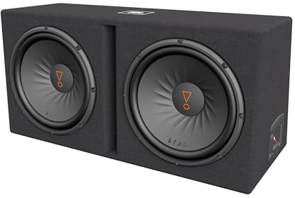 JBL Stage 1200D passive subwoofer 12 inch (30 cm), dual 2-ohm voice coils, 500 W RMS / 1000 W Peak, polypropylene cone, flexible wiring, deep bass, compact design, durable build, precise sound