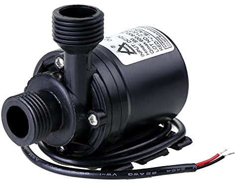 eROOSY Bürstenlose Tauchwasserpumpe, Bürstenlose Wasserpumpe DC 12V Mini Wasserpumpe, Amphibienpumpe 800L/H 5M, Mini Tauchpumpe für Springbrunnen Pool Aquarium Solar Brunnen Pool