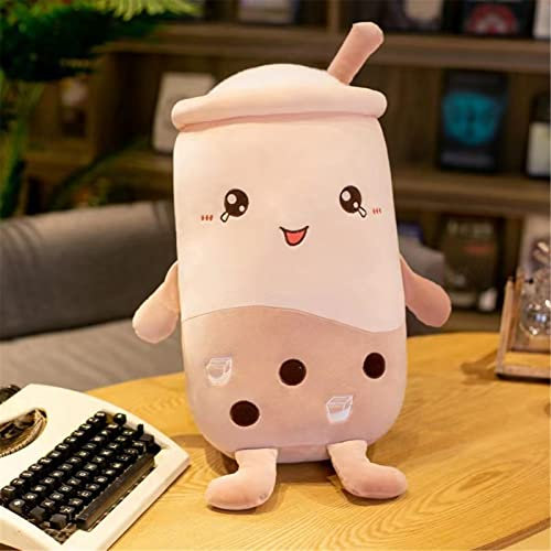 GLITZFAS Bubble Tea Stofftier Kuscheltier, Boba Plüschtier Milk Tea Cup Weiches Plüschkissen Milch-Tee Plüsch Puppen Kinderspielzeug Geschenk, 35 cm (Braun)