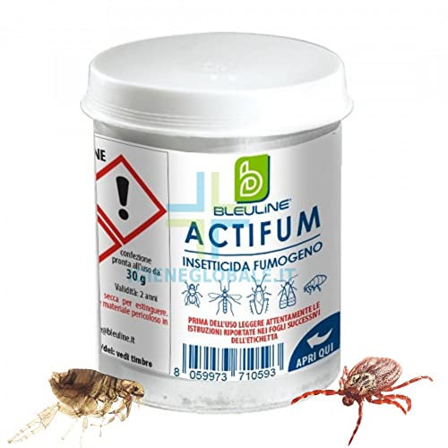 Insetticida per zecche, ragni, pulci in casa, barattolo fumigante, antipulci, antizecche, 30 gr.