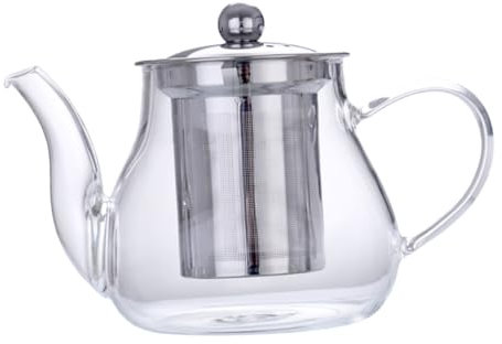 MAGICLULU 1pièce Théière Verre Transparent Avec Filtre Inoxydable Pour Maison Idéale Pour Infuser Thé Thé Aux