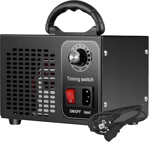 Ozongenerator 30,000mg/h, Ozonisator Industrieller Ozongerät O3 mit 120 Min Timer Ozon Luftreiniger Ozongerät bis zu 300㎡ O3 Ozonisator für Auto Garagen Wohnung Hotels Küche Haustiere Gerüche