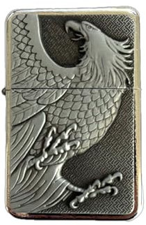 Accendino tempesta con aquila in metallo, senza benzina
