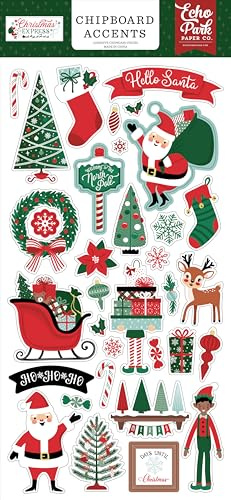 Christmas Express: 6x13 Chipboard Accents