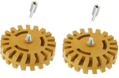 Tofficu 2sets Rubber Removal Wheel for Car Glue Removal Professional Grinding Rubber Wheel Electric Drill Accessories for Decal Remover