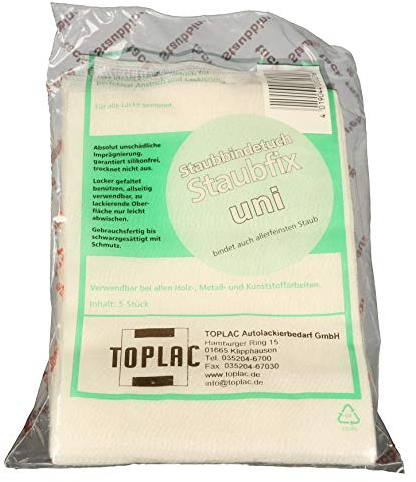 Profi Color Uni Trapo para el polvo, tamaño 80 x 50 cm, pack de 5 unidades -