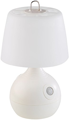 Lunartec Nachttischlampe Batterie: LED-Tischlampe, PIR- & Licht-Sensor, warmweiß & tageslichtweiß, 30 lm (Tischlampe Bewegungssensor, Tischleuchte mit Bewegungsmelder, batteriebetrieben)