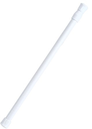 Tringle à Rideau de Douche Télescopique 30-50 cm, Barre de Tension Réglable Sans Perçage, Rack pour Rideau de Douche, Noir