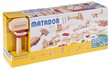 Matador 11222 E222 Baukasten, ab 5 Jahren, holzfarben, bunt