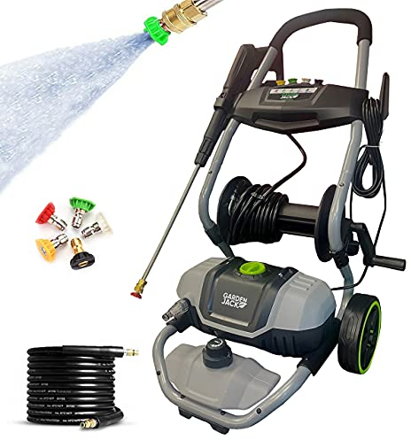 Gardenjack Electric Pressure Washer, High Power 140 Bar 2030PSI Jet Wash for Patio Car & Garden Cleaning with 7M Hose & 5 Nozzles