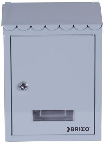 Briconess.com Cassetta postale con tetto L21xP7xH30 cm Brixo Popular Grigio