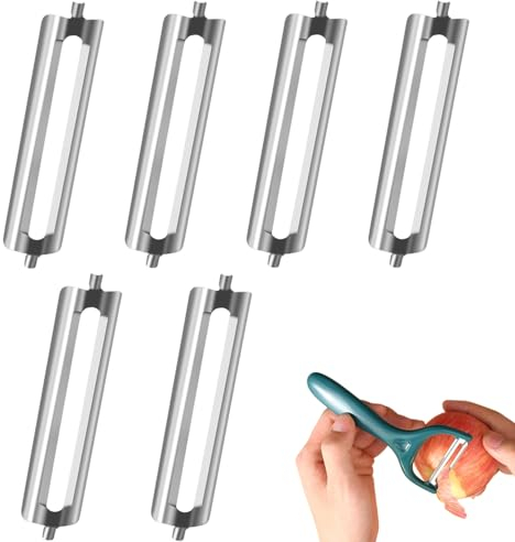 Homefantasy 6 Pezzi Coltello di Ricambio Pelaverdure,Lama di Ricambio per Sbucciatore,Sbucciatore Turbo,Sbucciatore Economico,per Sbucciatore Piatto Professionale