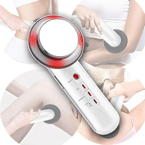 OZTYSGXM Masajeador Multifuncional, Masajeador Ultrasónico 3 En 1 Terapia Luz Infrarroja EMS Máquina Terapia Ultrasónica Dispositivo Eléctrico para Rostro, Brazos, Cuello, Pies y Cuerpo,A