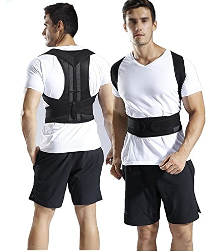 OAQZGBVK Back Brace Lumbar Support Belt Posture Corrector Shoulder Waist Support for Improve Posture Provide and Back Pain Relief for Men Women (Size : Small) (X)