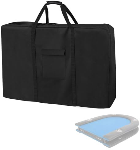 MUTUSHI Folding Poker Table Bag for 84 Oval Poker Table 600D Waterproof Storage Cover with Large Capacity for Folding Picnic Bench Storage 45.3 L x 9.8 W x 45.3 H Black