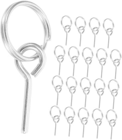 GETAJGHSD 20pezzi Connettori Per Esterni Metallo Con Anello Per Corda e Pin Accessori Per Campeggio Resistenti Facile Installazione Per Tende Da Campeggio e Escursionismo