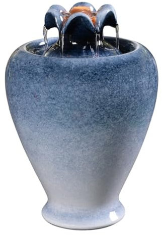 DTACBNEUZ Fontana da Tavolo Royal Vase in Resina, Decorazione Semplice con Acqua Corrente, Paesaggio