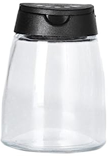 FUNNETOYU 4pezzi Contenitori Per Spezie in Vetro Doppia Copertura Contenitori Per Spezie Per Per Condimenti Per Barbecue Da Cucina Nero