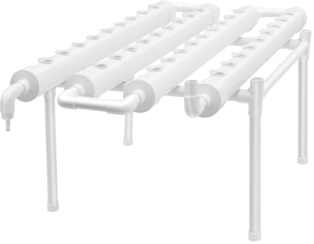 HOARLICN Kit de culture hydroponique 36 trous 4 tubes Système hydroponique d'intérieur Kit complet de culture hydroponique en PVC avec tubes en U à 1 couche pour légumes, jardin fleuri