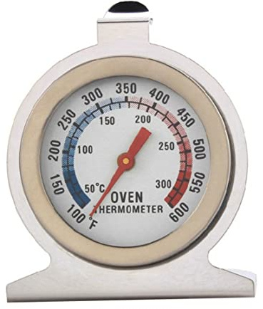 Termometro da Forno in Acciaio Inossidabile, Termometro da Cucina a Lettura Istantanea con Quadrante Ampio con Supporto Magnetico per Cuocere al Forno, Grigliare e Arrostire - Indicatore di Tempera