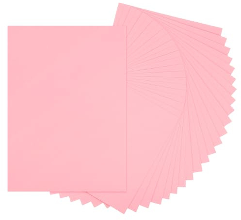 QUARKZMAN 24 Feuilles De Papier Cartonné Rose Clair 8.5 x 11 A4 Papier Épais 250gsm/170lb Carton En Gros Pour Imprimante DIY Scrapbook Menus Cartes Invitations Et Artisanat